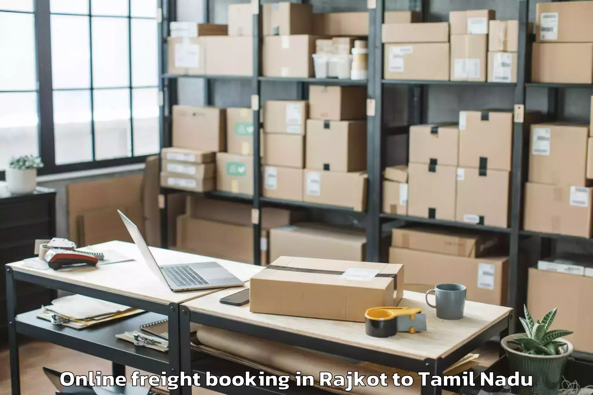 Leading Rajkot to Kamarajar Port Online Freight Booking Provider